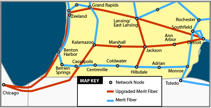 Network upgrade map