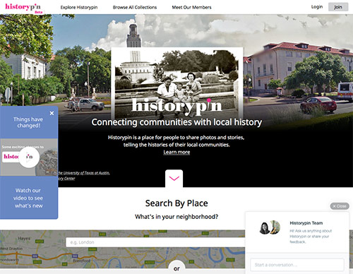 Historypin web site screenshot