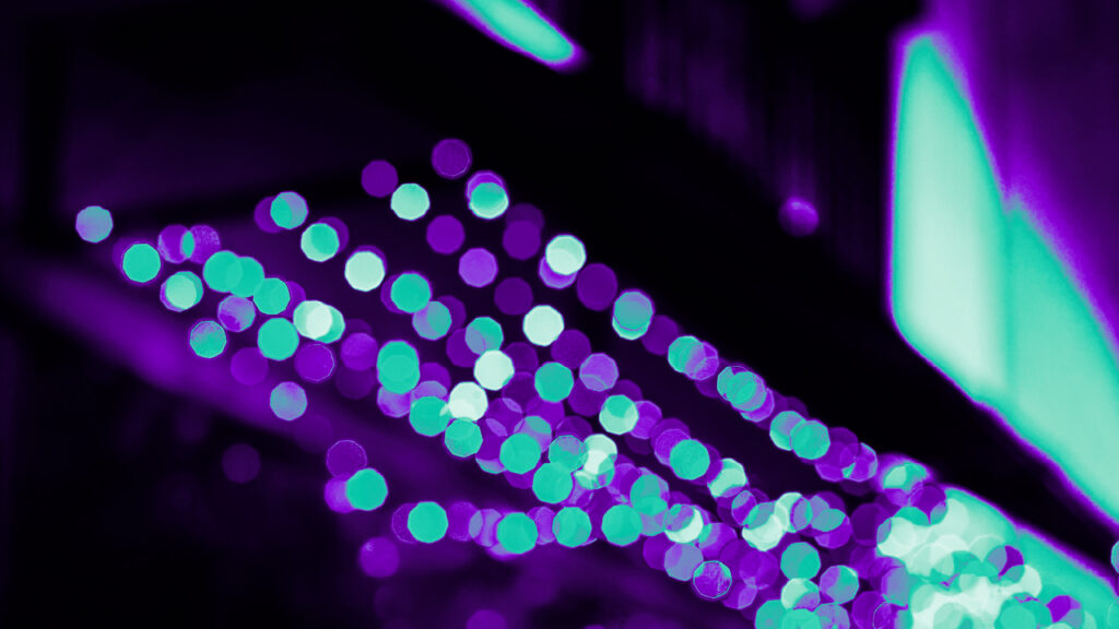 Teal and Purple Bokeh