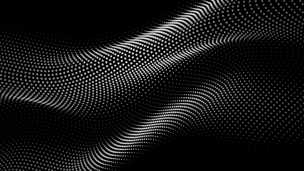 Gray Gradient Dot Pattern on Black Background